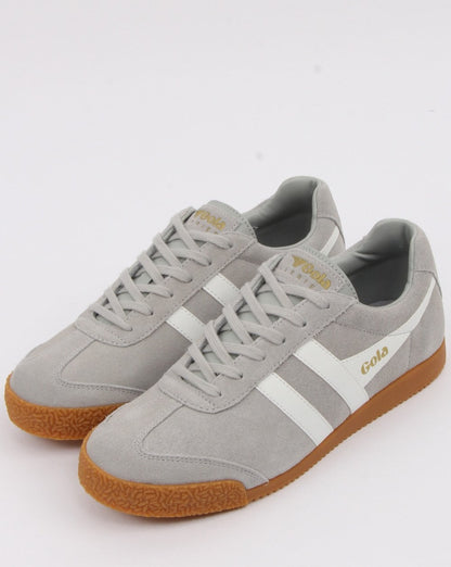 Gola Harrier Suede Trainer Light Grey/white