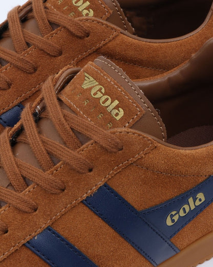 Gola Harrier Suede Trainer Caramel/navy