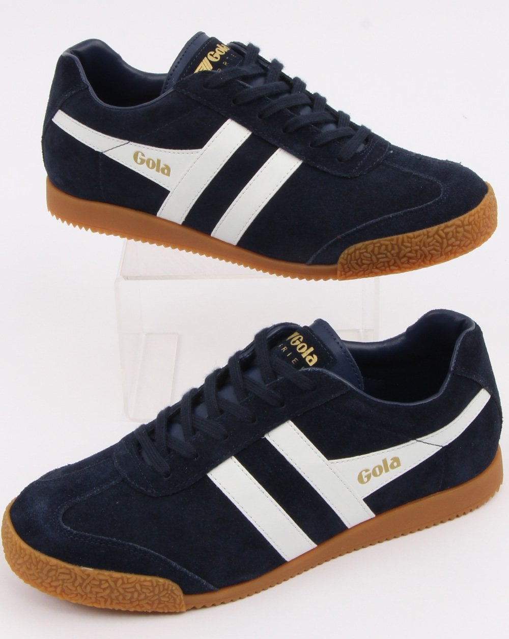 Gola Harrier Suede Trainer Navy/white