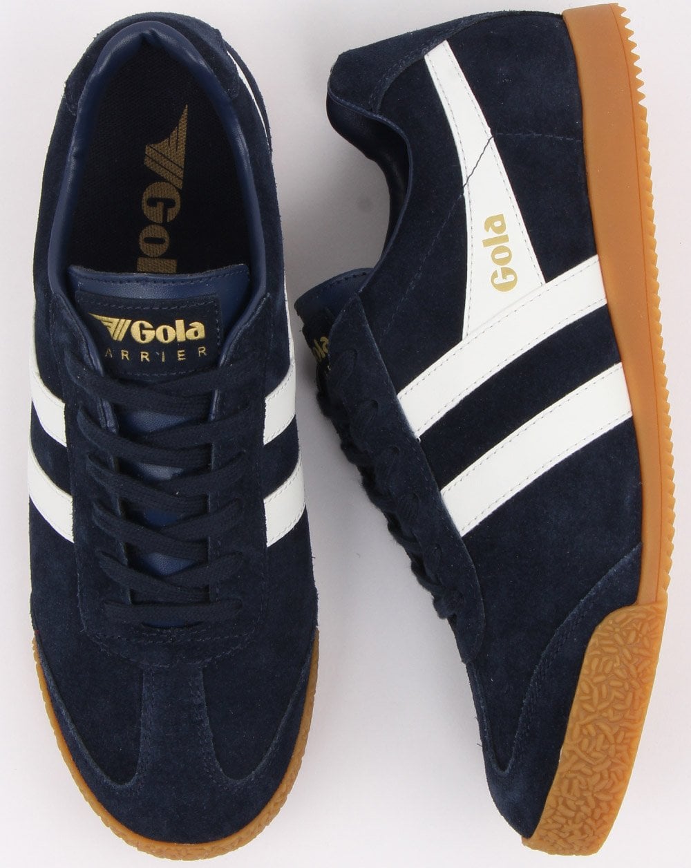 Gola Harrier Suede Trainer Navy/white