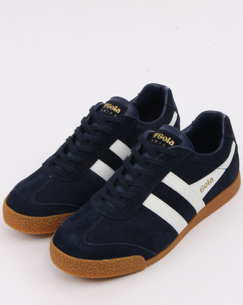 Gola Harrier Suede Trainer Navy/white