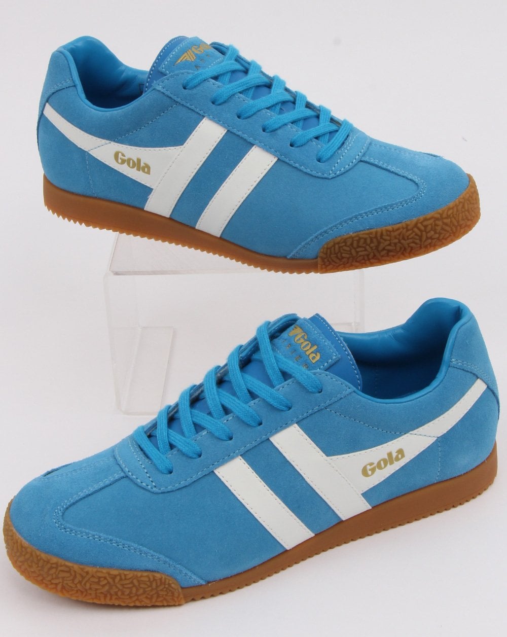 Gola Harrier Suede Trainer Royal Blue/White