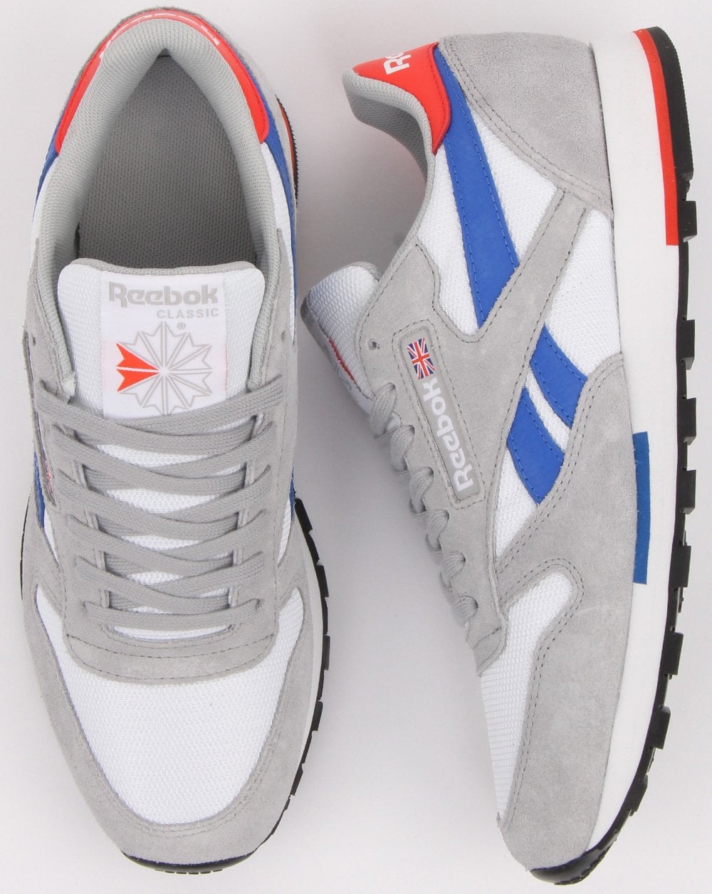 Reebok Classic Trainers White/Grey/Blue