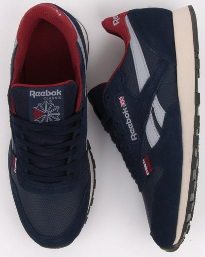 Reebok Classic Leather Trainers Navy/red