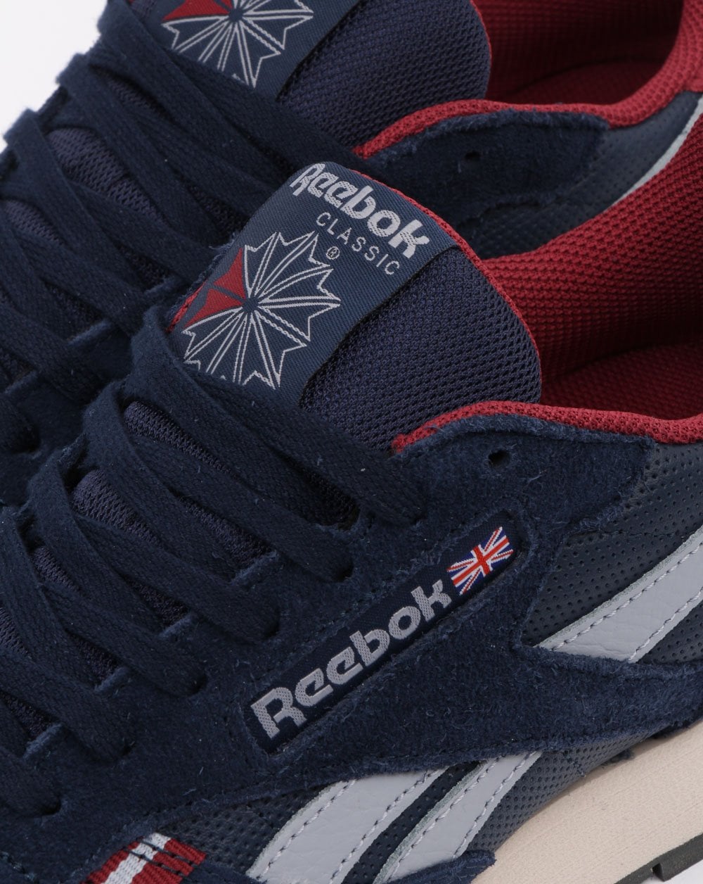 Reebok Classic Leather Trainers Navy/red