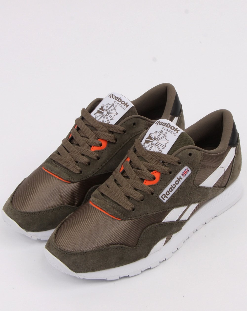 Reebok Classic Nylon Trainers  Olive Green