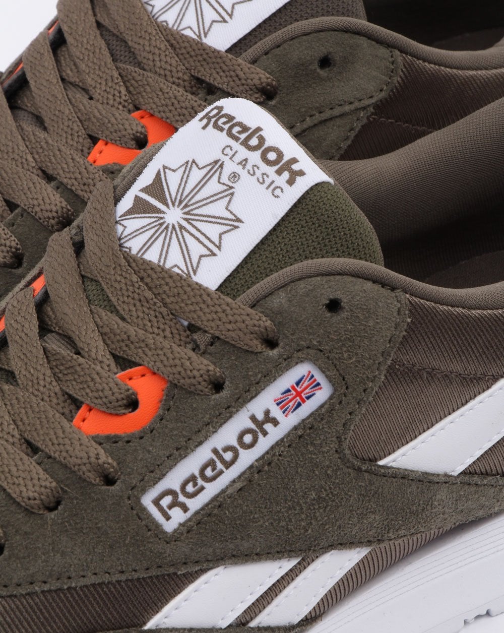 Reebok Classic Nylon Trainers  Olive Green