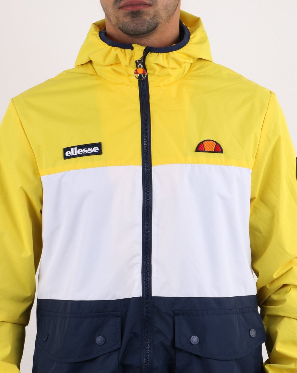 Ellesse Triple Jacket Yellow White Navy
