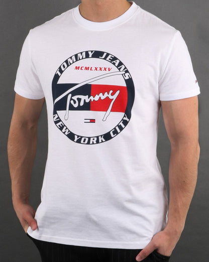 Tommy Hilfiger Circle Graphic T'Shirt Classic White