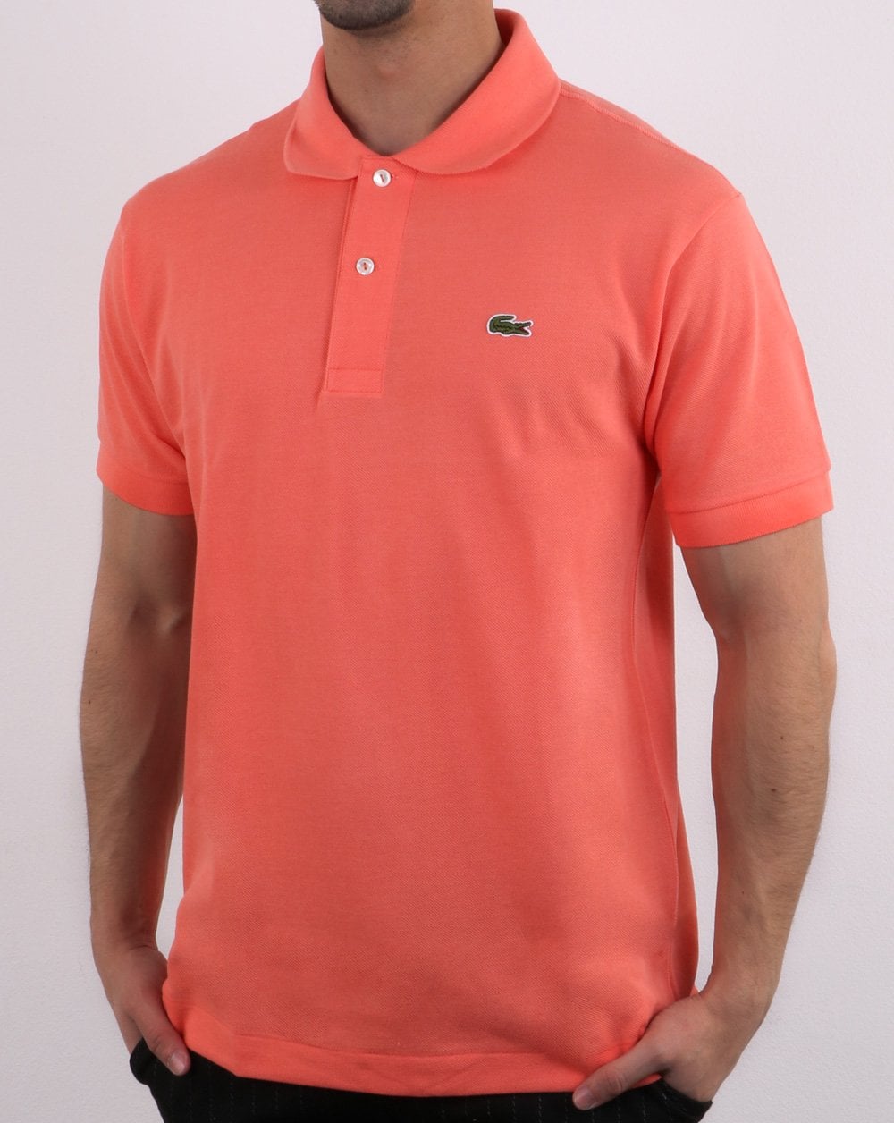 Lacoste Classic Two Button Polo Shirt Coral