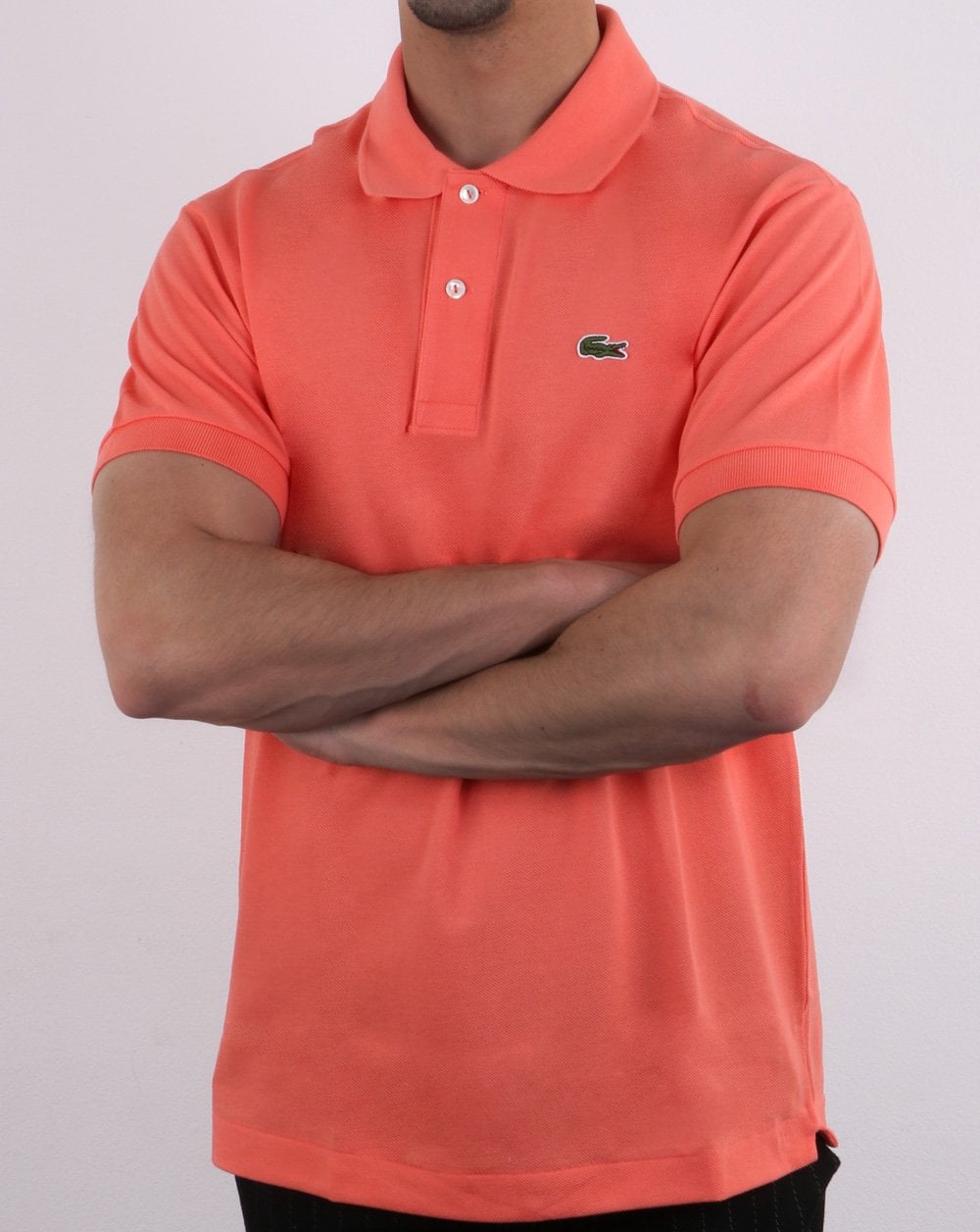 Lacoste Classic Two Button Polo Shirt Coral