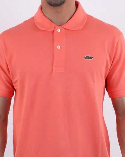 Lacoste Classic Two Button Polo Shirt Coral
