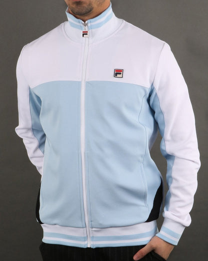 Fila Vintage Tiebreaker Track Top Sky Blue/white