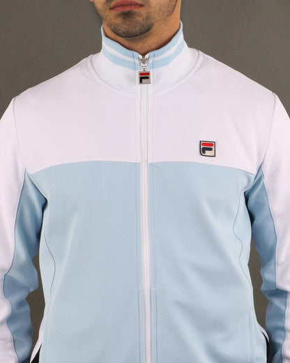 Fila Vintage Tiebreaker Track Top Sky Blue/white