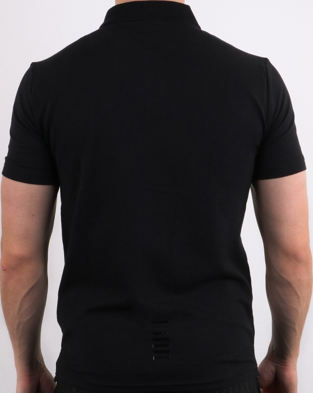 Emporio Armani EA7 Core Logo Pique Polo Shirt Black