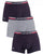 Lacoste Triple Pack Boxers Navy/Grey/stripe