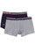 Lacoste Twin Pack Boxers Navy/Navy & white stripe