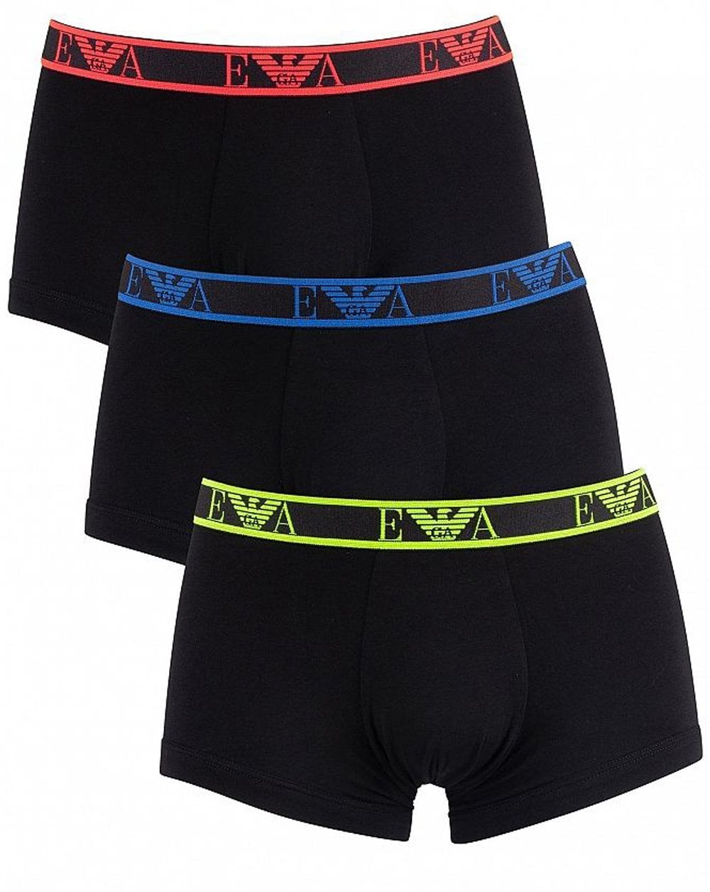 Emporio Armani 3 Pack Boxers Black/Red/Blue
