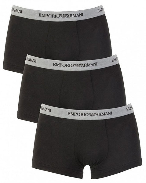 Emporio Armani 3 Pack Boxers Black