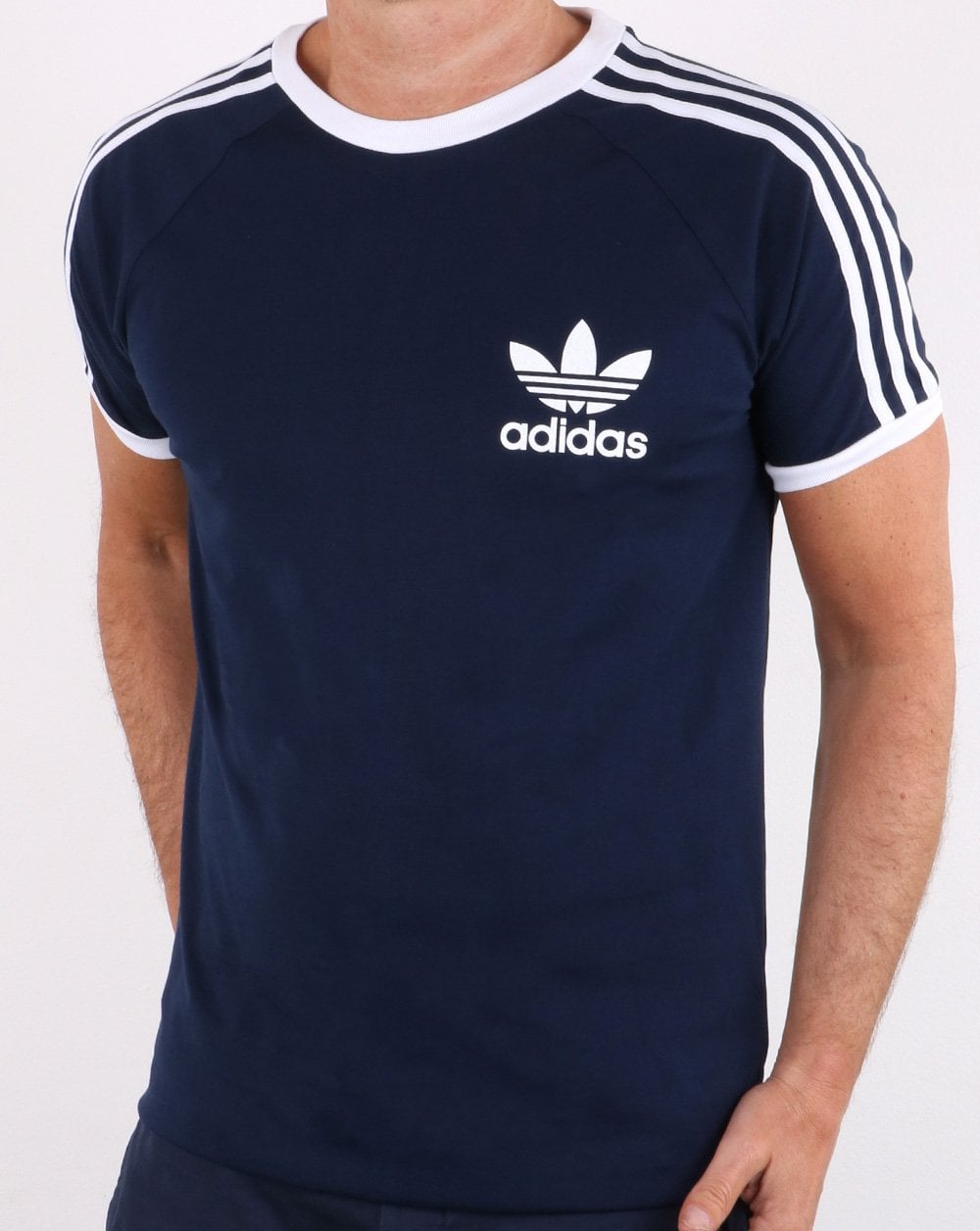 Adidas Originals Retro 3 Stripes T-shirt Navy