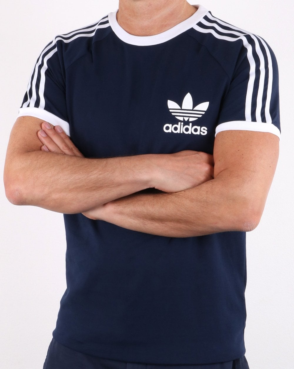 Adidas Originals Retro 3 Stripes T-shirt Navy