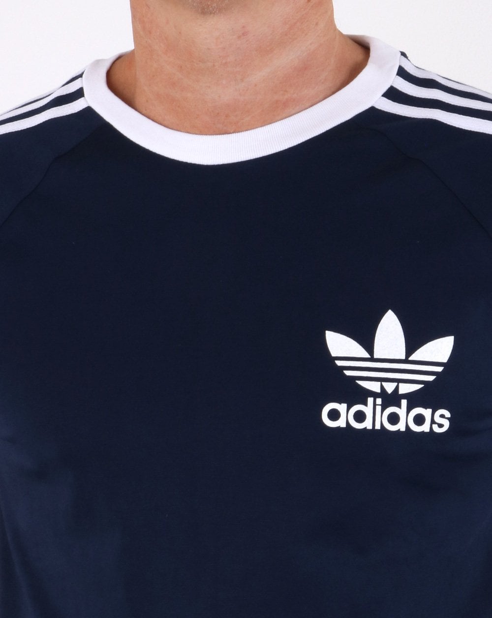 Adidas Originals Retro 3 Stripes T-shirt Navy
