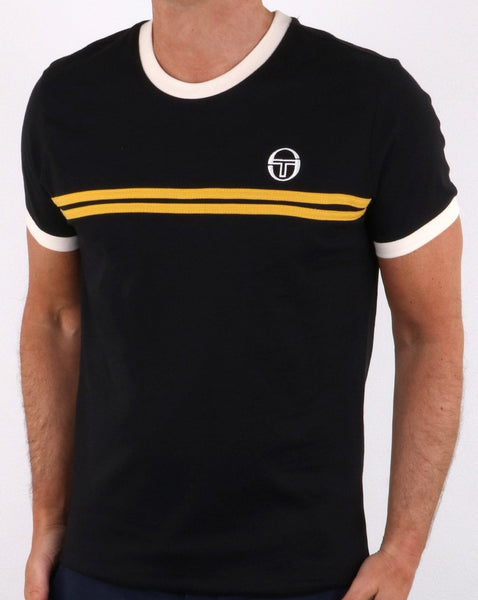 Sergio Tacchini Supermac T-shirt Black/mustard