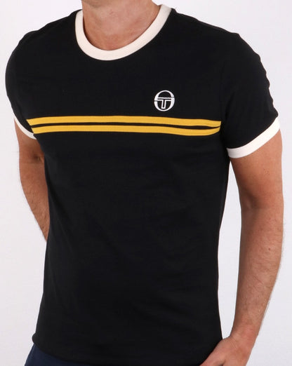 Sergio Tacchini Supermac T-shirt Black/mustard