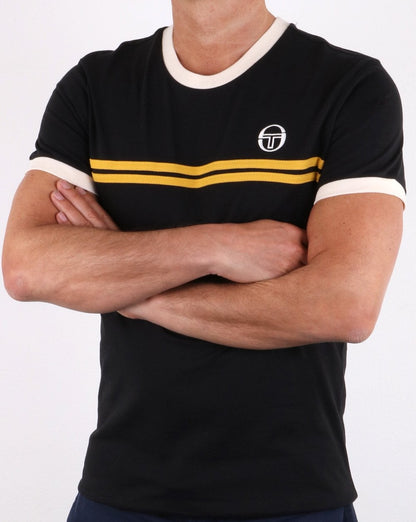Sergio Tacchini Supermac T-shirt Black/mustard
