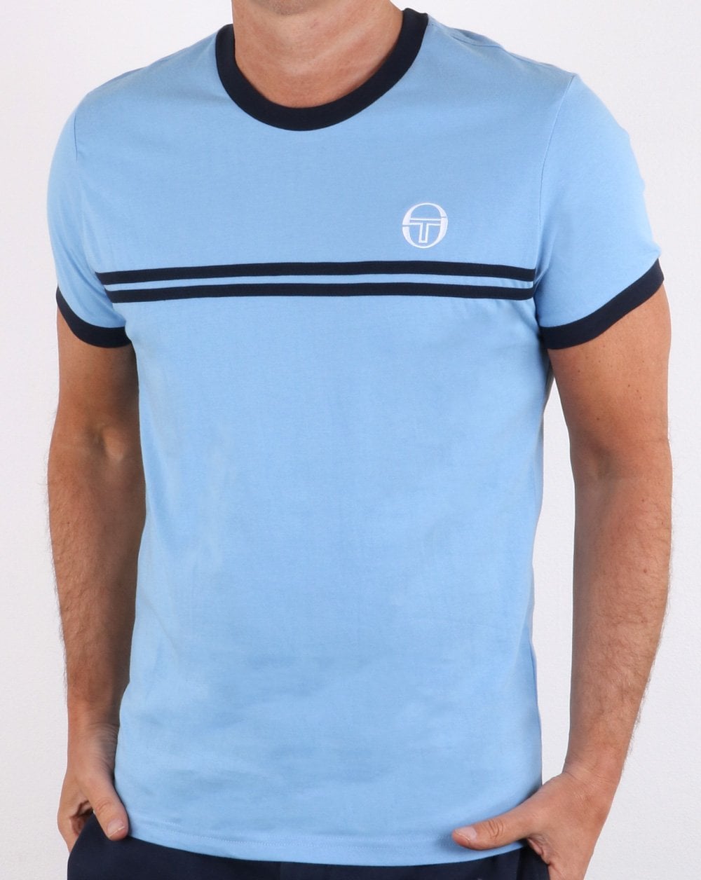 Sergio Tacchini Supermac T-shirt Sky Blue/Navy