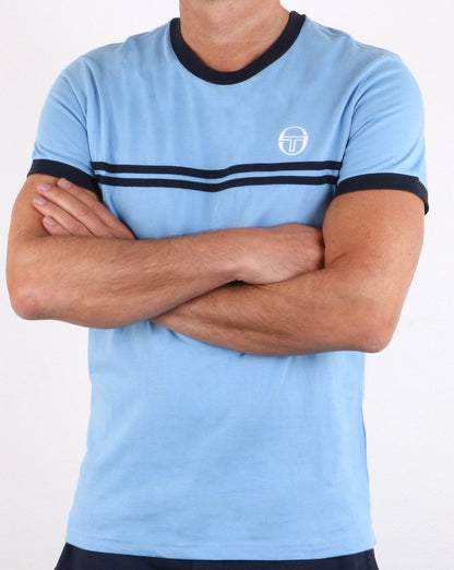 Sergio Tacchini Supermac T-shirt Sky Blue/Navy
