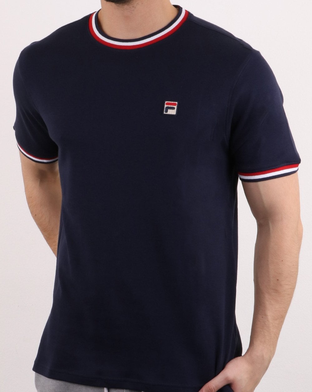 Fila Vintage Multi Ringer T Shirt Navy