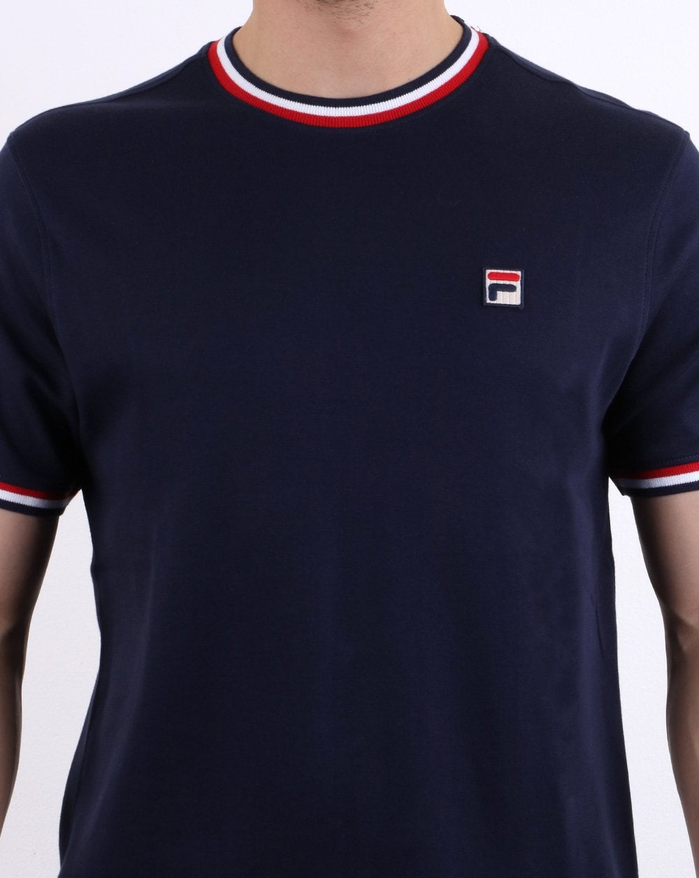 Fila Vintage Multi Ringer T Shirt Navy
