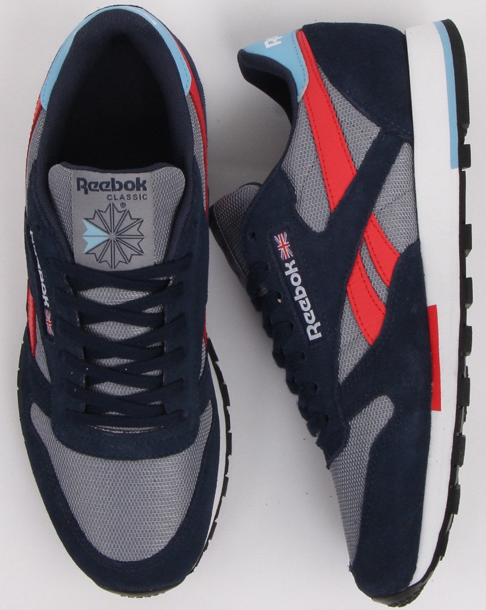 Reebok Classic Leather Trainers Grey/navy