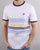 Lyle And Scott Pique Stripe Ringer T-shirt White/Pale Blue/Yellow