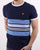 Lyle And Scott Pique Stripe Ringer T-shirt Navy