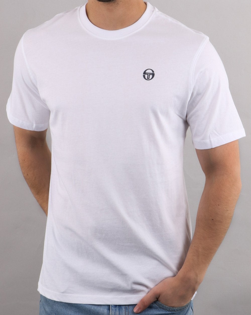 Sergio Tacchini Run T Shirt White/navy