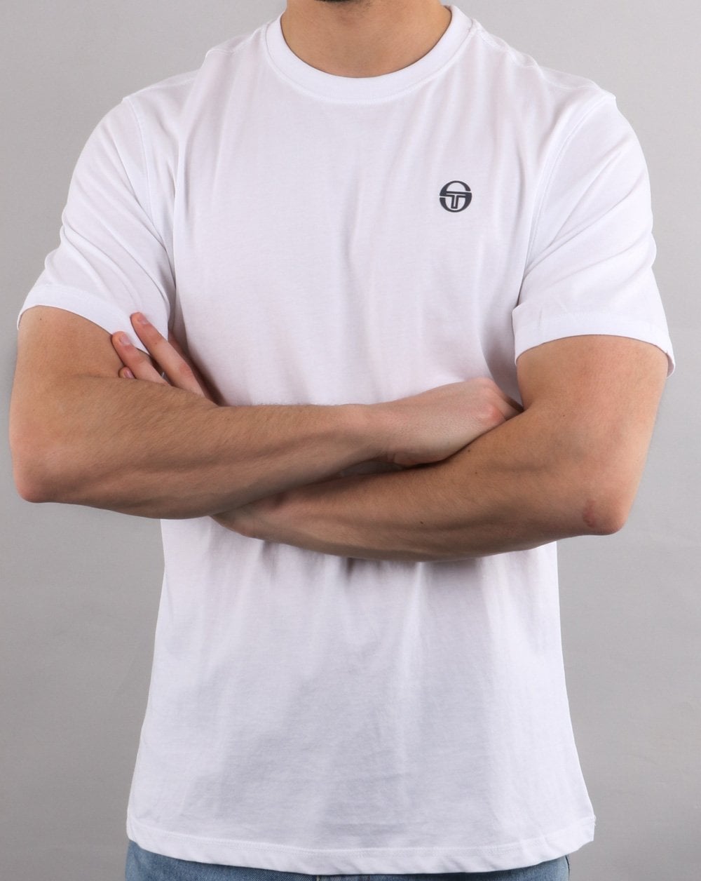 Sergio Tacchini Run T Shirt White/navy
