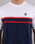 Fila Vintage Split striped T Shirt Navy/white/red
