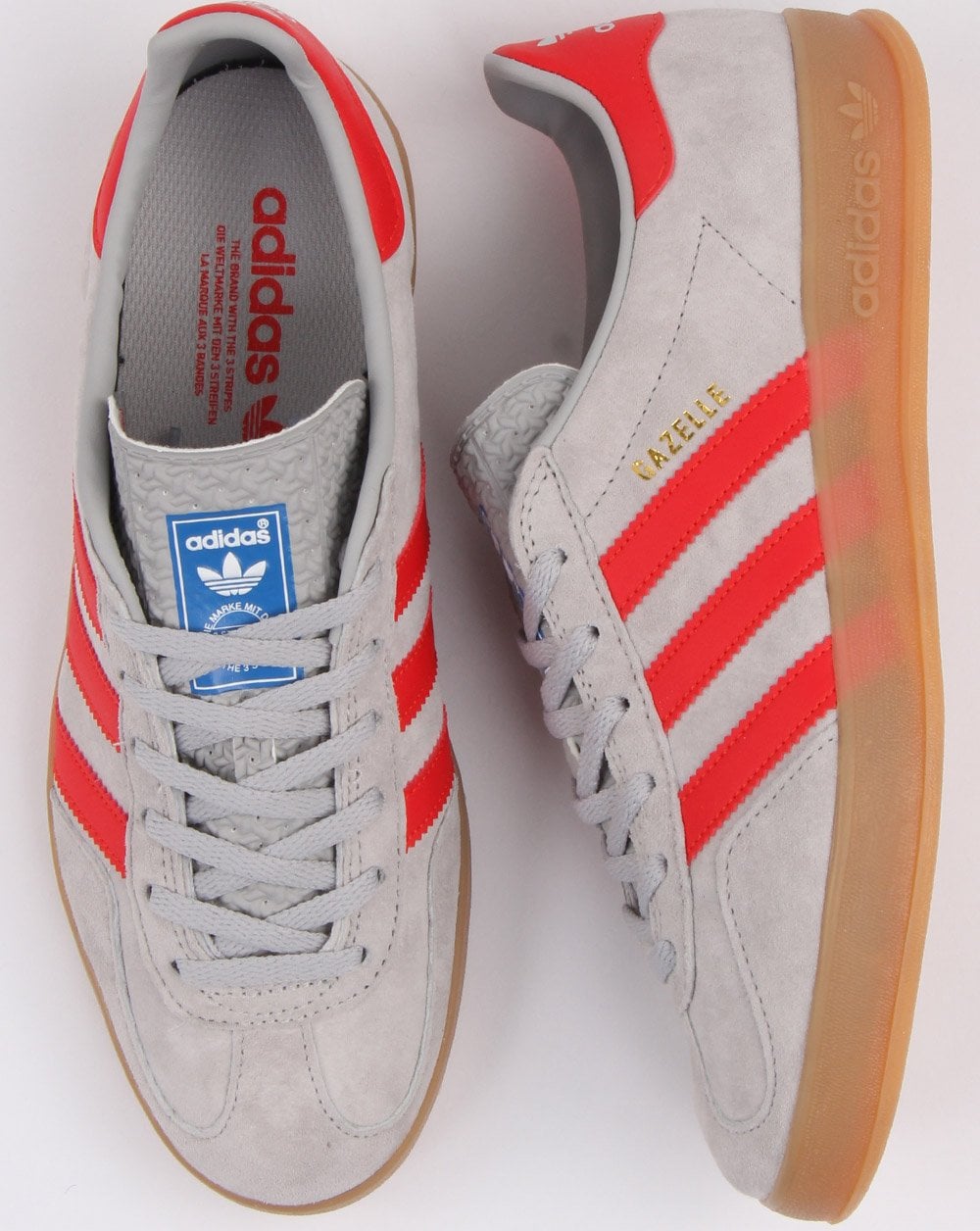 Adidas Gazelle Indoor Trainers Grey/red