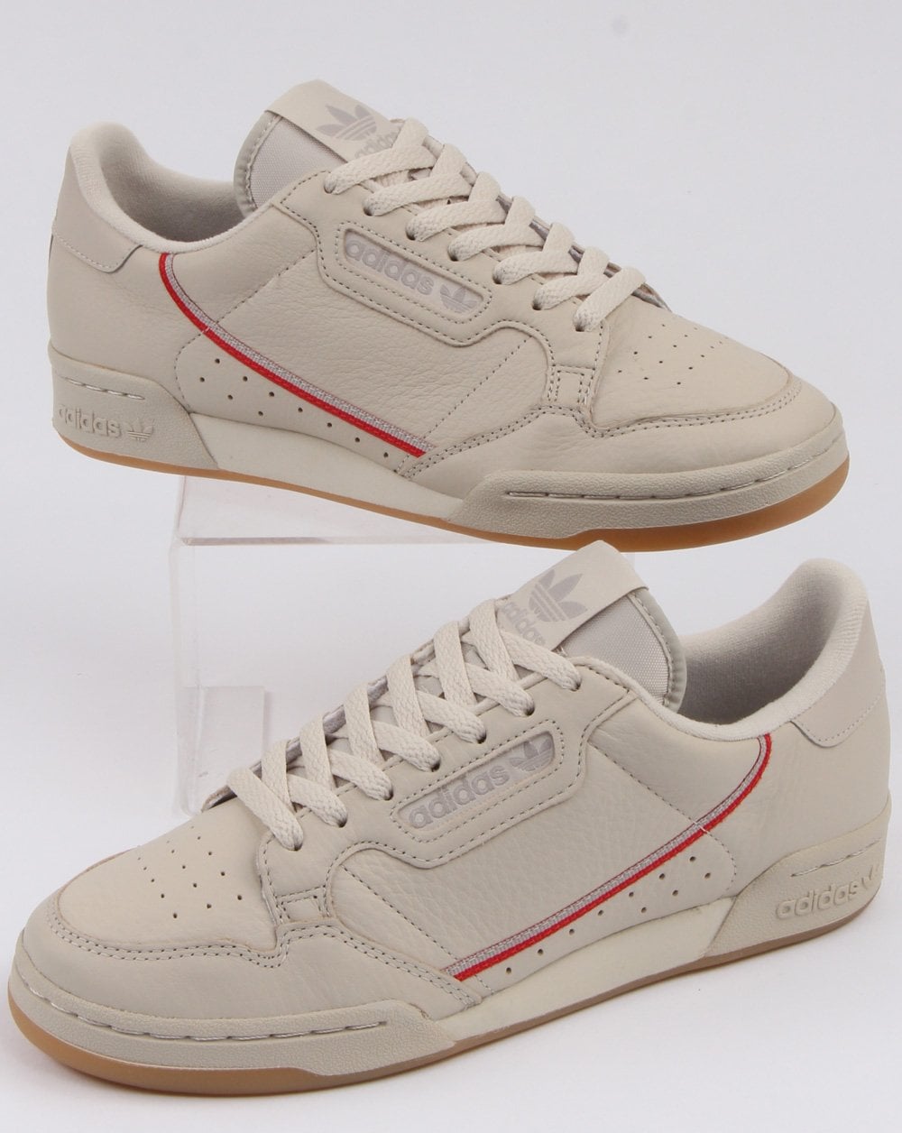 Adidas Continental 80 Trainers Clear Brown/scarlet