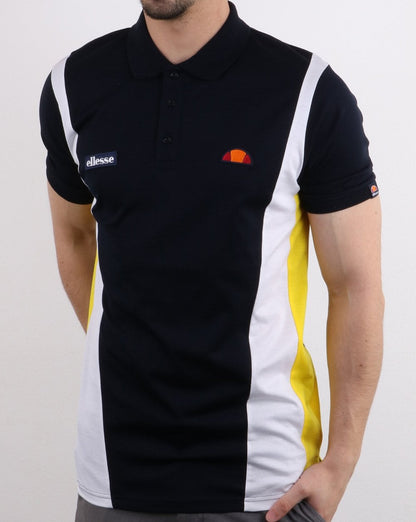 Ellesse Vilas Polo Shirt Navy/white/Yellow