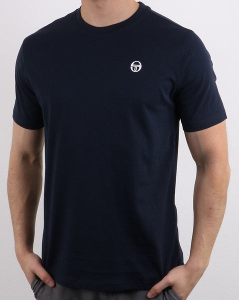 Sergio Tacchini Run T Shirt Navy/white