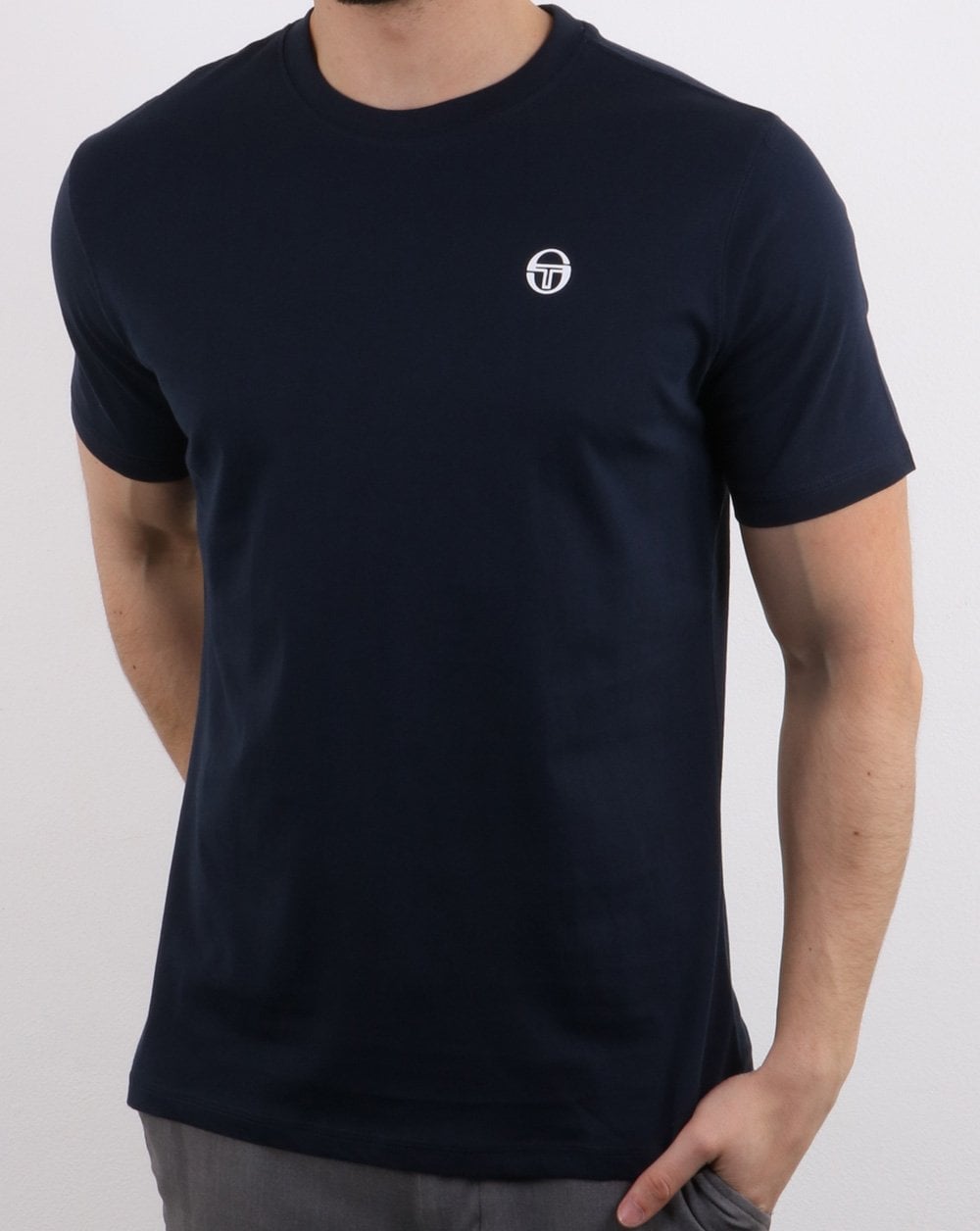 Sergio Tacchini Run T Shirt Navy/white