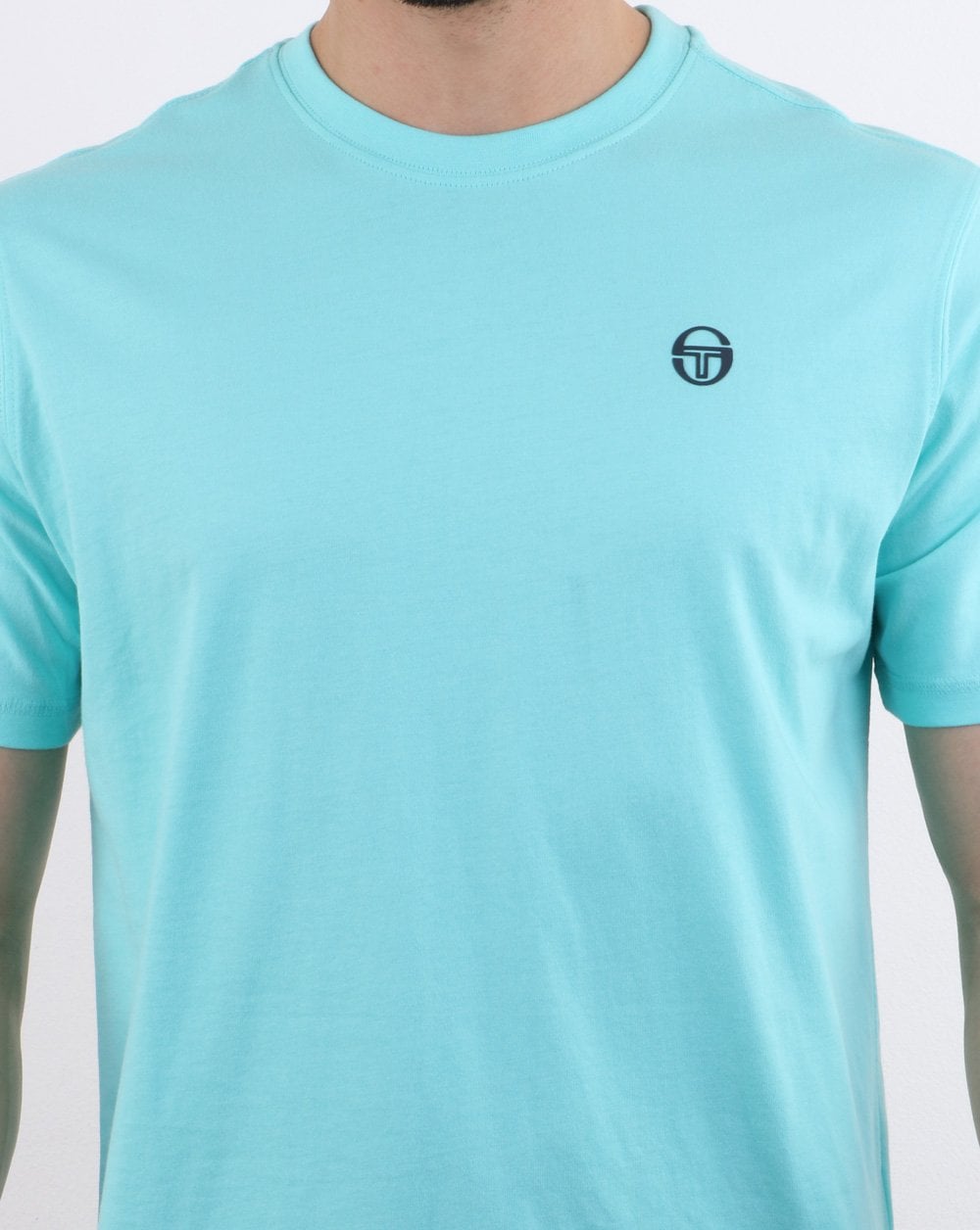 Sergio Tacchini Run T Shirt Aqua Sky/White