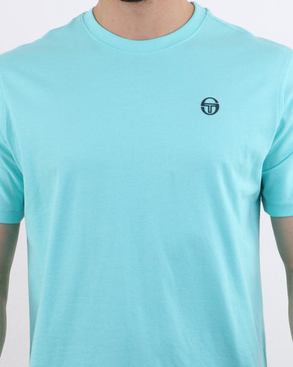 Sergio Tacchini Run T Shirt Aqua Sky/White