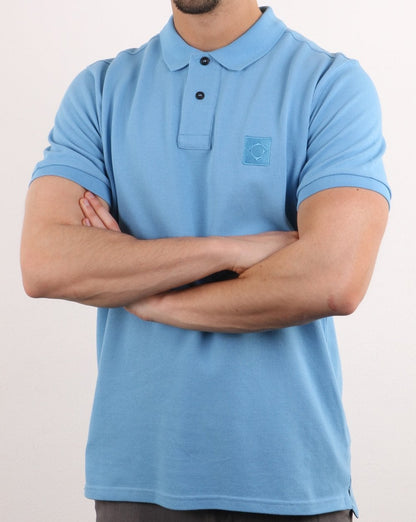 Ma.strum Pique Icon Polo Sky Blue