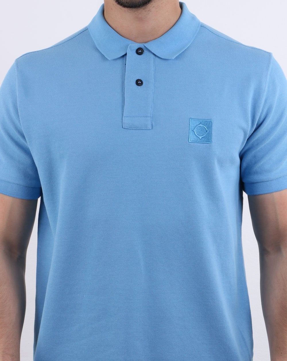Ma.strum Pique Icon Polo Sky Blue