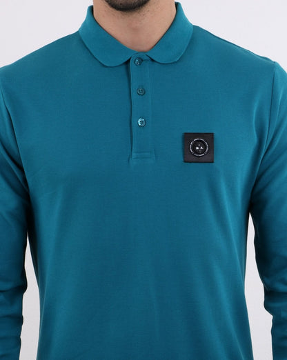 Marshall Artist Long Sleeve Polo Shirt Teal