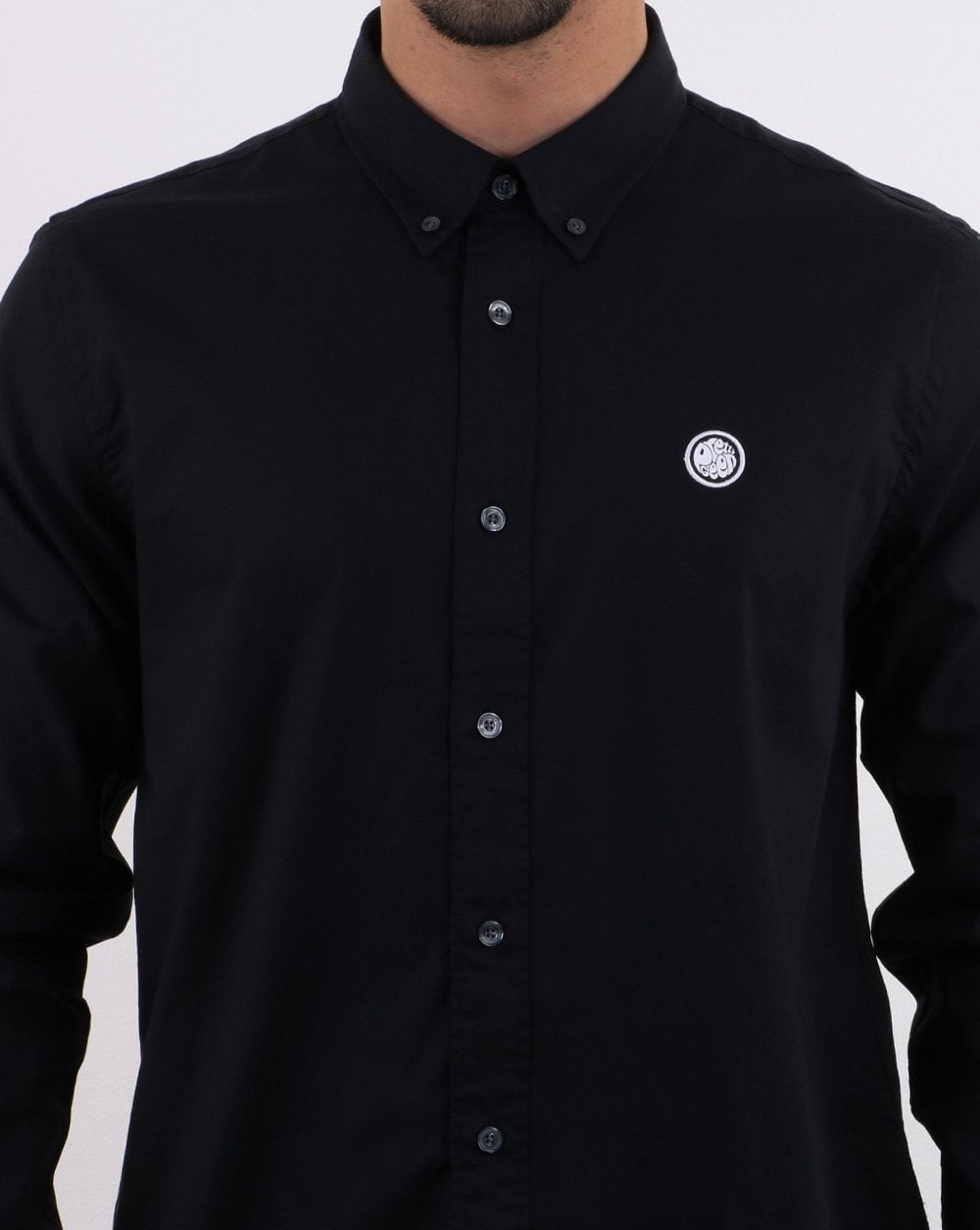 Pretty Green Classic Fit Oxford Shirt True Black